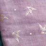 Swooping Swallows Foil Scarf - Dusty Pink