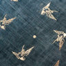 Swooping Swallows Foil Scarf - Teal
