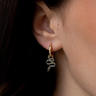 Celestial Snake Huggie Earrings