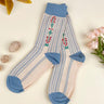 Blue Vintage Floral Socks
