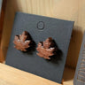 Maple Leaf Wood Earrings