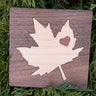 Maple Leaf Wood Inlay Coaster