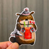 Beaver Caesar Sticker