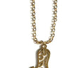 Gold Geometric Western Boot Necklace