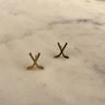 Gold Hockey Stick Earrings