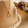 Gold Gallop Horseshoe Necklace
