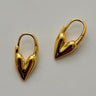 Golden Heart Lock Hoop Earrings