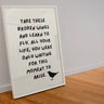 Blackbird Lyrics Wall Decor