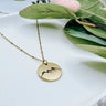 Three Sisters Mountains Gold Necklace