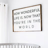 How Wonderful Life is Now Wall Decor