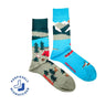 Mountain Scene Socks - Large/XL