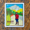 Retro Banff Mountie Sticker