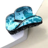 Blue Cow Print Cowboy Hat Hair Claw