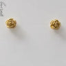 Gold Rose Stud Earrings