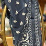 Blue Western Silk Scarf