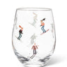 Skiers Stemless Wine Glass