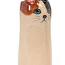 Brown and black Skinny Cat Head Vase