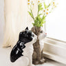 Sitting Black And White Cat Vase