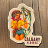 Retro Calgary Cowgirl Sticker