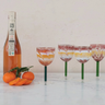Hand Blown Art Wine Glass