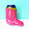 Pink Cowboy Boot Koozie