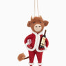 Bull in Santa Suit Ornament