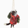 Badger in Red Plaid Jacket Ornament