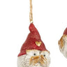 Owl In Red Hat Covering Mouth Ornament