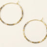 Multi Petwer & Gold Beaded Hoops