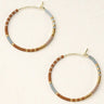 Multi Desert Beaded Hoop Earrings
