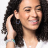 Turquoise Beaded Hoops