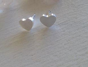 Total Eclipse Heart Earrings in Silver 