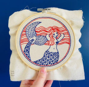 Mermaid Hair Don't Care - DIY Embroidery Kit