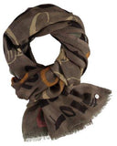 Mixed Media Love Taupe Scarf