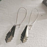 Chicago Art Deco Drop Earrings - Silver