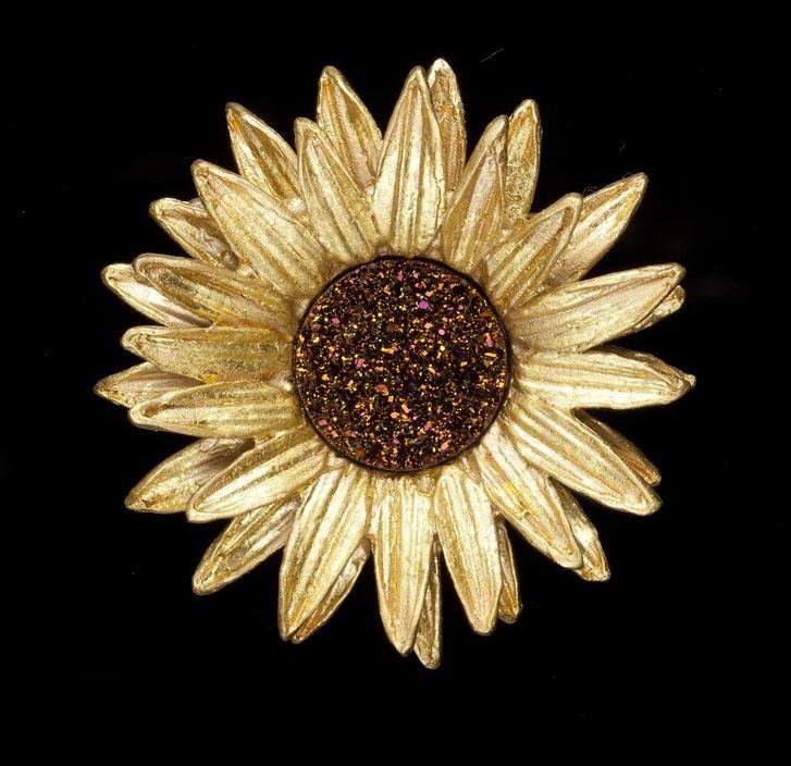 Sunflower brooch on sale