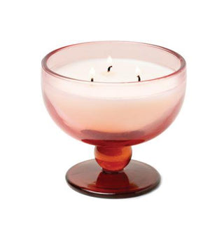 Saffron Rose Glass Goblet Candle