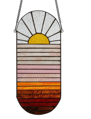 Terracotta Sunrise Stained Glass