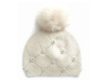 Pearl Knit Fox Fur Hat
