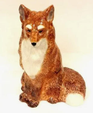 hand painted fox coin bank