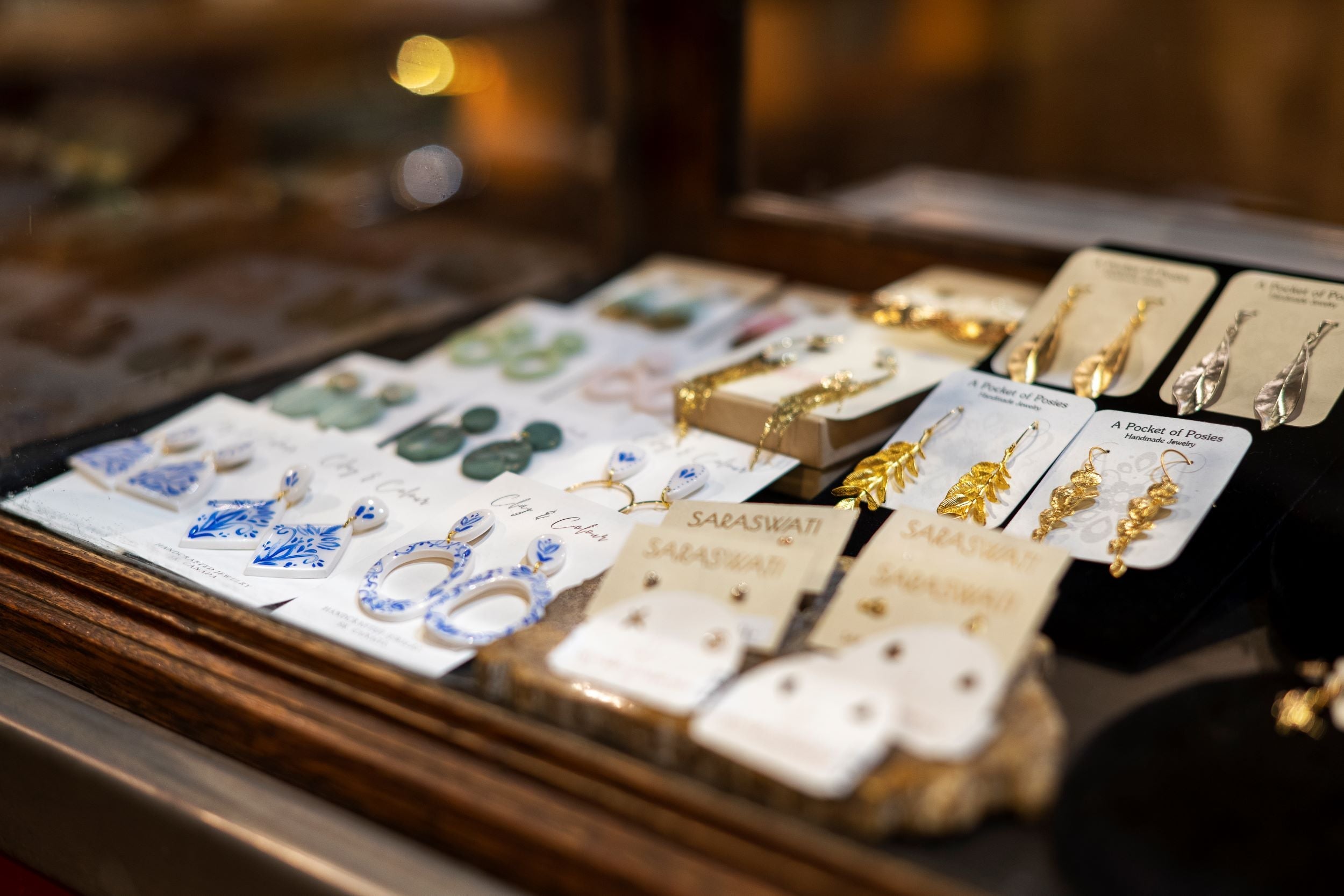 handmade, locally owned earrings, from going out to casual we have a wide assortment of earrings.