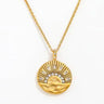 Talisman Protection 14K Gold Steel Necklace