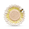 Flower & Bee Candle/Wine Base-3Asst-5"D