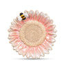 Flower & Bee Candle/Wine Base-3Asst-5"D