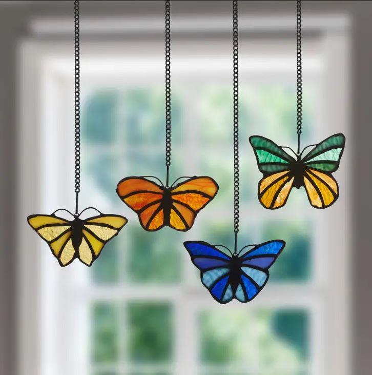Multi Colour Stained Glass Butterfly