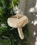 Wooden Mushroom Ornament