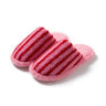 Striped Color Block Plush Slippers
