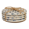 Blue Round Stoneware Coasters