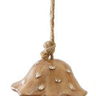 Hand-Painted Hanging Stoneware Mushroom Person Bell