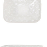Embossed Milk Glass Footed Soap Dish